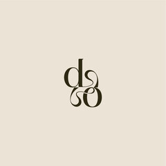 elegant wedding DO luxurious concept dynamic line monogram logo letter