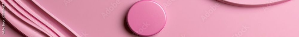 Aufkleber soft pink background with smooth curves and shapes ideal for modern design projects