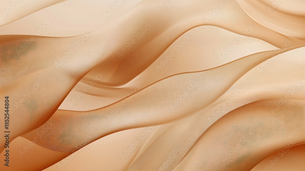 Poster elegant flowing fabric texture in soft nude tones for abstract background design