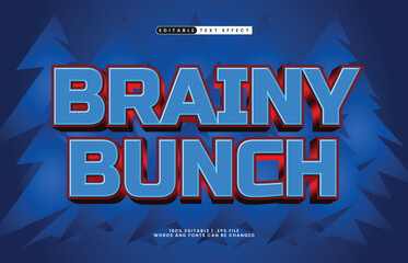 Fototapeta premium brainy bunch editable text effect with a school and kids text style