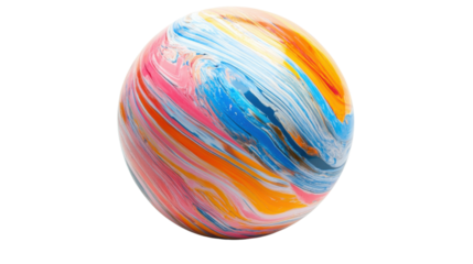 Colorful ball, transparent background