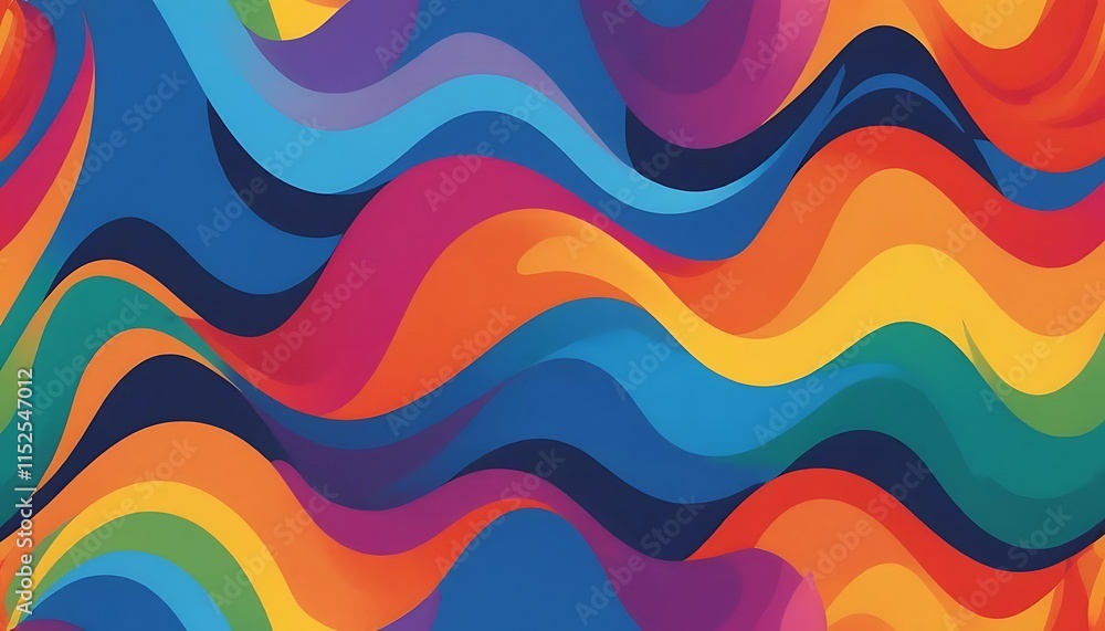 Poster abstract colorful wave pattern background design