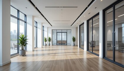 Obraz premium empty corridor in the office
