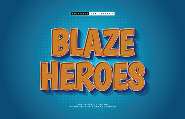 Fototapeta premium blaze heroes editable text effect with a hero and game text style