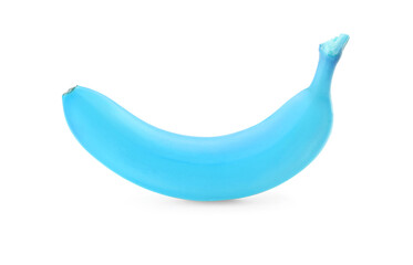 One light blue banana on white background
