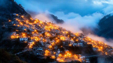 Fototapeta premium Misty village