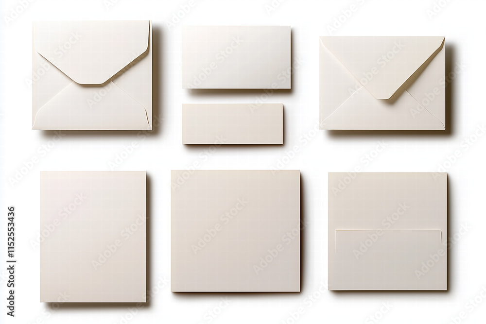 Poster blank envelopes and stationery for creative design projects generative ai