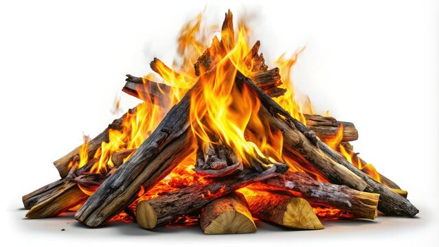 Realistic campfire images:  High-resolution PNGs, bonfire clip art, burning wood, isolated flames, ideal for backgrounds.