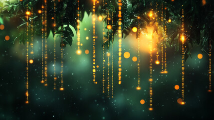 A vibrant digital background of green and yellow binary data streams representing the chaotic and dynamic flow of information, symbolizing technology, progress, and the digital world.

