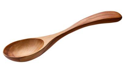 wooden spoon isolated on transparent background