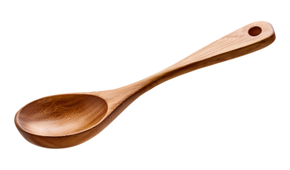 wooden spoon isolated on transparent background
