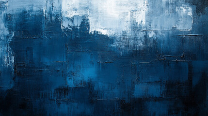 Grunge blue painted cement wall texture exuding an industrial, chaotic energy with weathered, peeling layers symbolizing urban decay, resilience, and the passage of time

