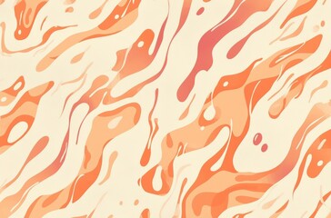 Seamless pattern of peach, orange, and cream colors with organic lines, resembling the texture of animal skin. Abstract design with soft curves and natural elements.