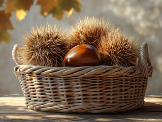 바구니 속 밤송이