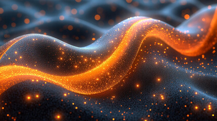 A high-tech digital data transfer concept with vibrant lights and depth showcasing network abilities, technological processes, digital storages, and scientific advancements in a blurred bright tone ba