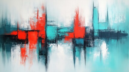 Abstract artwork with vibrant colors and textures.