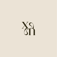 XN letter luxurious concept elegant wedding dynamic line monogram logo