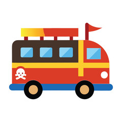 pirate bus illustration