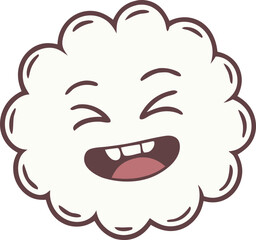 Obraz premium cute emoji cloud