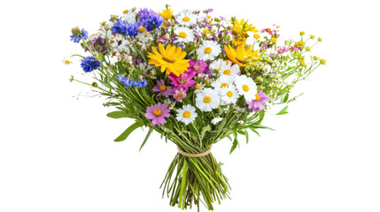 Obraz premium Steamed spring flower bouquet, transparent background