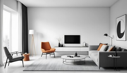 Modern Minimalist Living Room Interior Design
