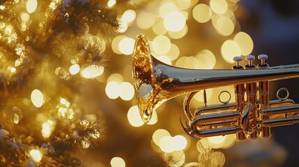 A Golden Trumpet and Christmas Lights