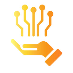 Obraz premium hand Gradient icon