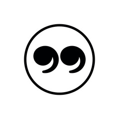quotation mark icon vector design template elegant style