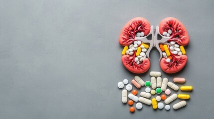 Lungs and Medicines   Medical Still Life of Anatomical Organs and Pharmaceuticals