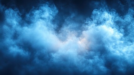 Obraz premium A swirling blue fog creates a mystical atmosphere, perfect for backgrounds or effects.