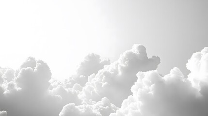 A soft, fluffy cloud floating against a pure white sky