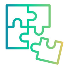 puzzle Line Gradient Icon