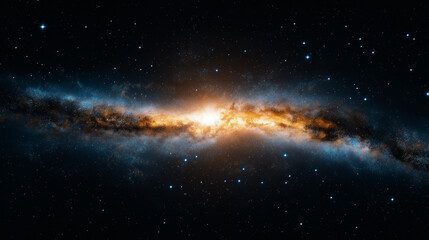 Fototapeta premium Cosmic Tapestry: A mesmerizing expanse of deep space, illuminated by a brilliant nebula, showcasing the intricate beauty of celestial formations. The image evokes a sense of wonder and awe.