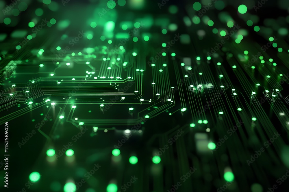 Poster illuminated circuit board pathways and nodes