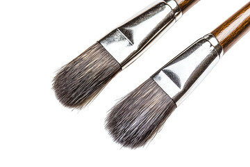 Fototapeta premium Two Different Brush Next to Each Other with Some Space Between PNG