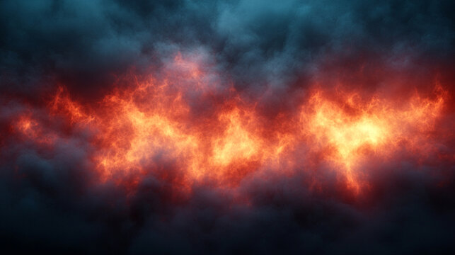 vivid clouds during a sunset creating a hyperrealistic and blurred scene filled with dramatic colors and the symbolic beauty of nature's chaos