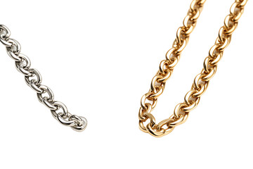 Two Different Chains Next to Each Other with Some Space Between PNG