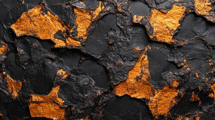 A rough dry surface of black soil representing the chaotic beauty of nature's texture and the harshness of unyielding land


