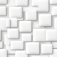 Seamless white square pattern with varying sizes and shapes, creating modern and clean aesthetic. Ideal for backgrounds and design projects