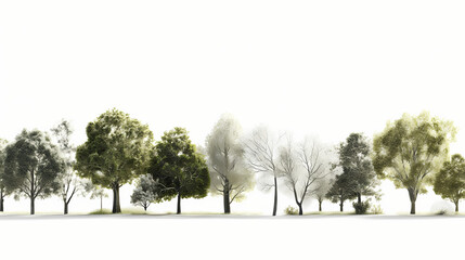 Treeline trees hq arch viz cutout. Treeline. Illustration