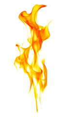 Fire flames isolated on white background