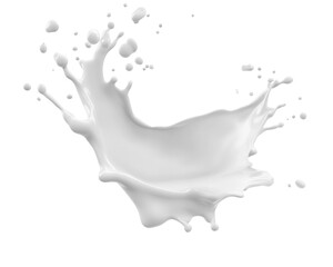 Obraz premium High-Quality PNG milk splash Isolated on White Background – High Resolution