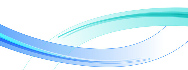 Banner vector futuristic wavy lines flowing smooth curve colorful gradient green blue on white background