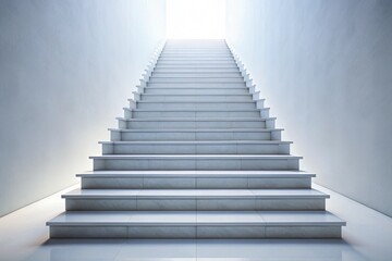 Elegant staircase with soft lighting and minimalist design, suitable for mockup background and interior project displays