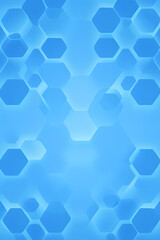 Abstract blue technology hexagonal background