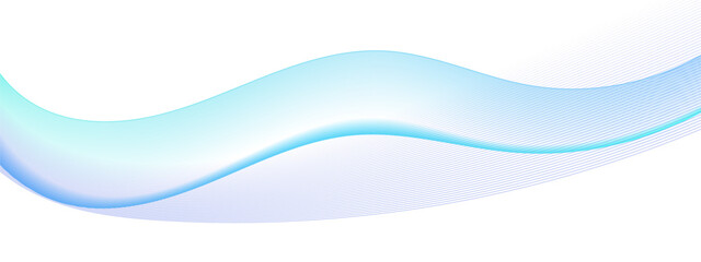 Banner vector futuristic wavy lines flowing smooth curve colorful gradient purple blue on white background