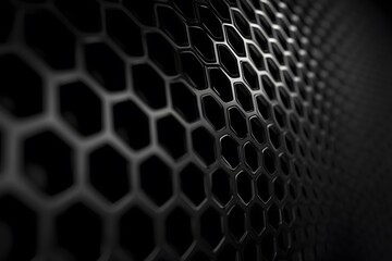 Metallic Honeycomb Grid Pattern