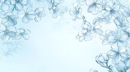 Fototapeta premium Delicate Floral Sketches