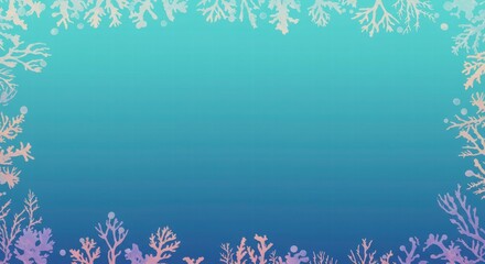 Underwater Dreams: A serene and ethereal underwater frame with delicate coral outlines, evoking tranquility and ocean magic. It's perfect for invitations, announcements.