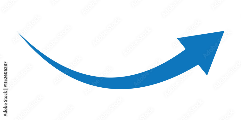 Wall mural blue arrow icon on white background. flat style. arrow icon for your web site design, logo, app, ui.